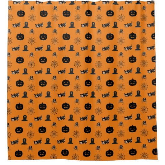 Halloween Cat Shower Curtain  Douchegordijn (Voorkant)