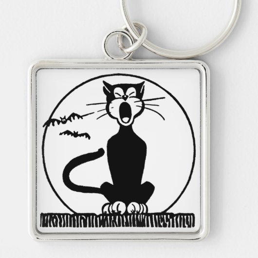  Halloween Cat Sleutelhanger (Voorkant)
