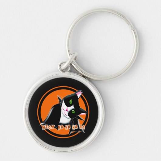 Halloween Cat Sleutelhanger (Voorkant)