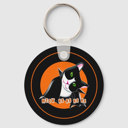 Halloween Cat Sleutelhanger (Voorkant)
