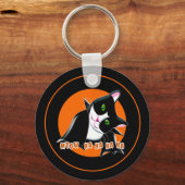 Halloween Cat Sleutelhanger (Voorkant)