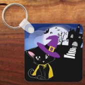 Halloween Cat Sleutelhanger (Voorkant)