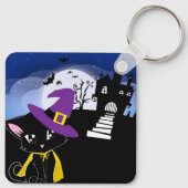 Halloween Cat Sleutelhanger (Achterkant)