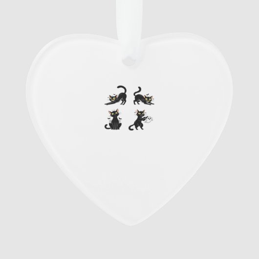 Halloween Cat  Spooky and Stylish Feline-Inspired  Ornament (voorkant)