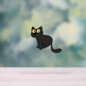 Halloween Cat Spooky en stijlvolle Feline-geïnspir Acryl Bord (Neutraal)