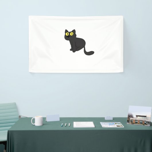Halloween Cat Spooky en stijlvolle Feline-geïnspir Spandoek (Beurs)