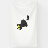 Halloween Cat Spooky en stijlvolle Feline-geïnspir Spandoek (Verticaal)