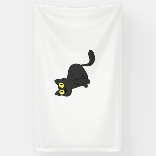 Halloween Cat Spooky en stijlvolle Feline-geïnspir Spandoek (Verticaal)