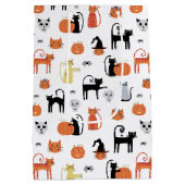 Halloween Cat Spooky Medium Cadeauzakje (Achterkant)