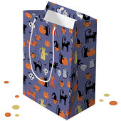 Halloween Cat Spooky Paars Medium Cadeauzakje