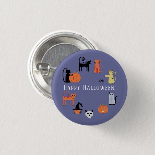 Halloween Cat Spooky Ronde Button 3,2 Cm (Voorkant /achterkant)