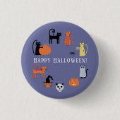 Halloween Cat Spooky Ronde Button 3,2 Cm (Voorkant)