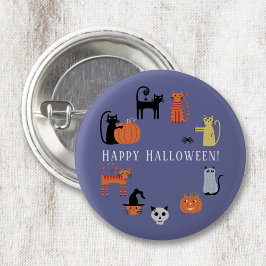 Halloween Cat Spooky Ronde Button 3,2 Cm