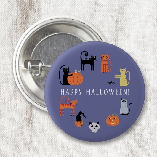 Halloween Cat Spooky Ronde Button 3,2 Cm