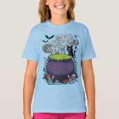 Halloween Cat - Spooky Witch zwarte kat T-shirt (Voorkant)