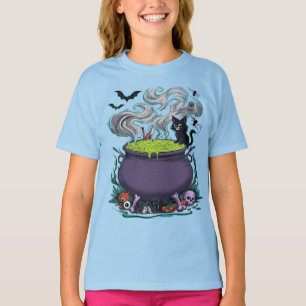 Halloween Cat - Spooky Witch zwarte kat T-shirt