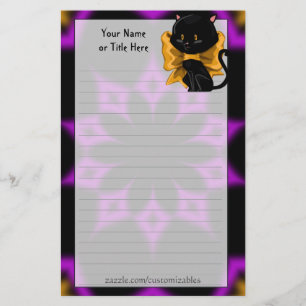 Halloween Cat Stationery Briefpapier