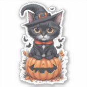 Halloween Cat Sticker (Voorkant)
