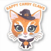 Halloween Cat Sticker (Voorkant)
