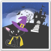 Halloween Cat Sticker (Voorkant)