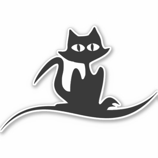 Halloween cat sticker (Voorkant)