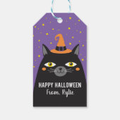 Halloween Cat Sticker Cadeaulabel (Achterkant)