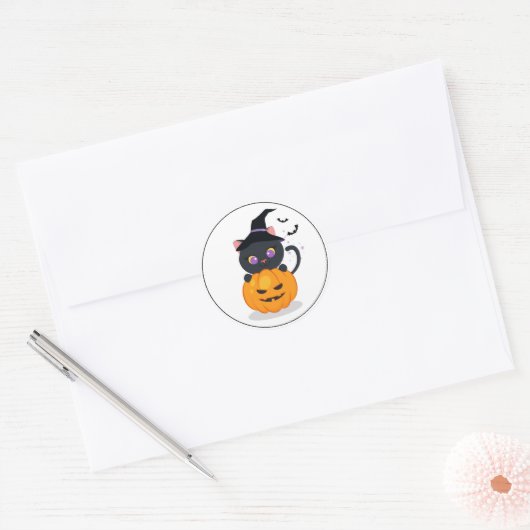 Halloween Cat Stickers (Envelop)
