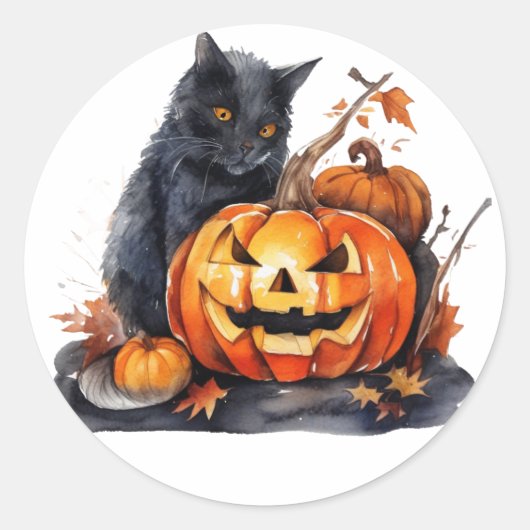 Halloween Cat Stickers (Voorkant)