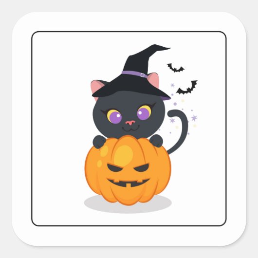 Halloween Cat Stickers (Voorkant)
