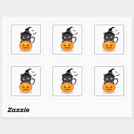 Halloween Cat Stickers (Vel)