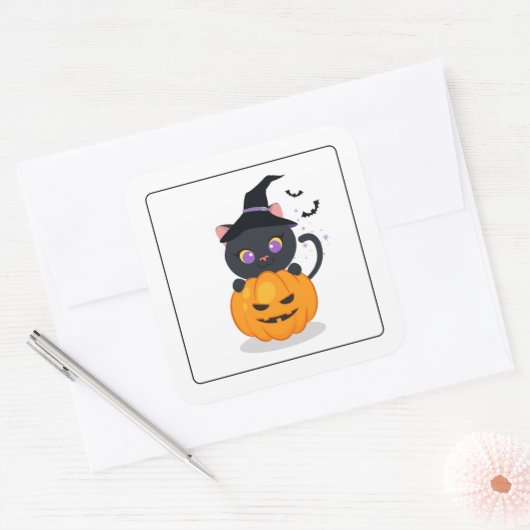 Halloween Cat Stickers (Envelop)