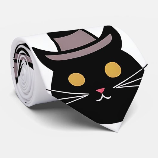 Halloween Cat Stropdas (Opgerold)