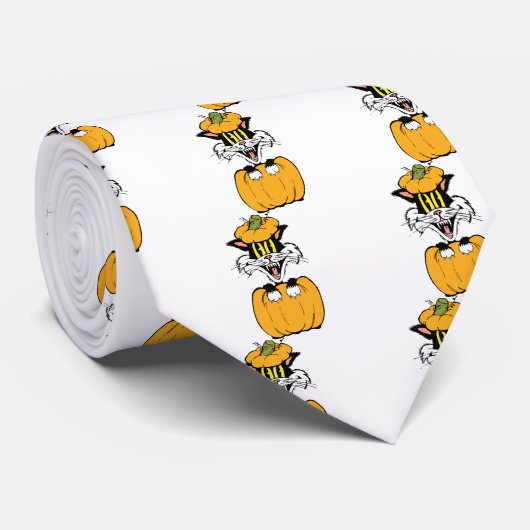 Halloween Cat Stropdas (Opgerold)