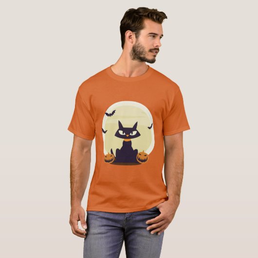Halloween Cat T-shirt (Voorkant volledig)