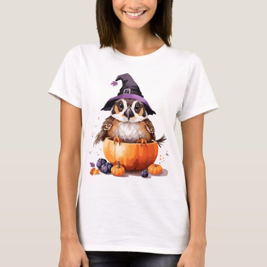 Halloween Cat T-shirt (Voorkant)