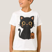 Halloween cat t-shirt (Voorkant)