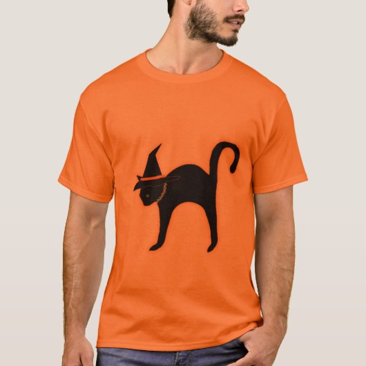 Halloween cat t-shirt (Voorkant)