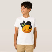 Halloween cat t-shirt (Voorkant volledig)
