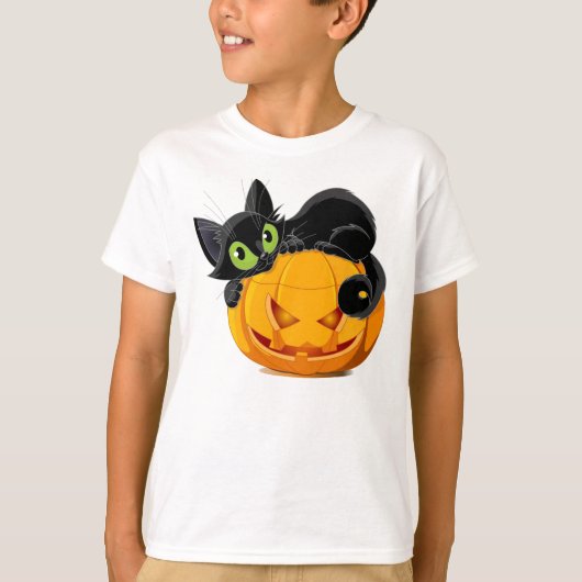 Halloween cat t-shirt (Voorkant)
