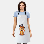 Halloween Cat T-Shirt Kitten Jack O Lantern Kitty Schort (Gedragen)