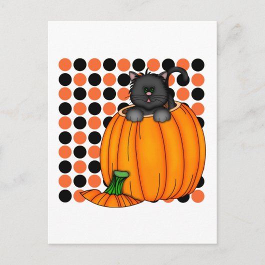 Halloween Cat T-shirts en cadeautjes Briefkaart (Voorkant)
