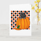 Halloween Cat T-shirts en cadeautjes Kaart (Gele Bloem)