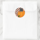 Halloween Cat T-shirts en cadeautjes Ronde Sticker (Tas)