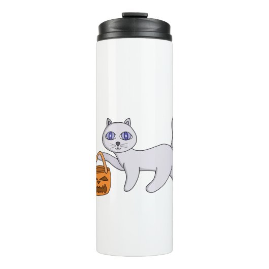 Halloween Cat Thermosbeker (Voorkant)
