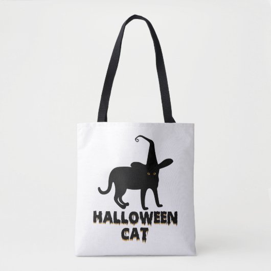 Halloween cat tote bag (Voorkant)