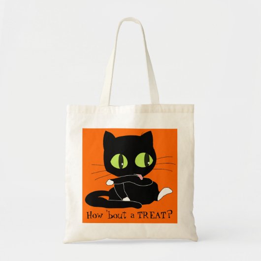 Halloween Cat Trick or treat Bag Tote Bag (Voorkant)