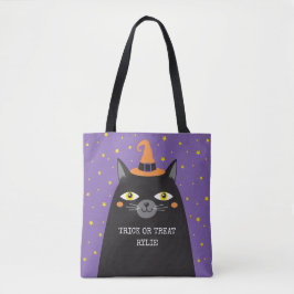 Halloween Cat Trick or treat canvas tas