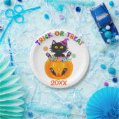 Halloween Cat Trick or treat Papieren Bordje (Feest)
