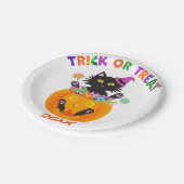 Halloween Cat Trick or treat Papieren Bordje (Gekanteld)