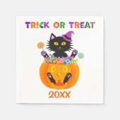 Halloween Cat Trick or treat Servet (Voorkant)